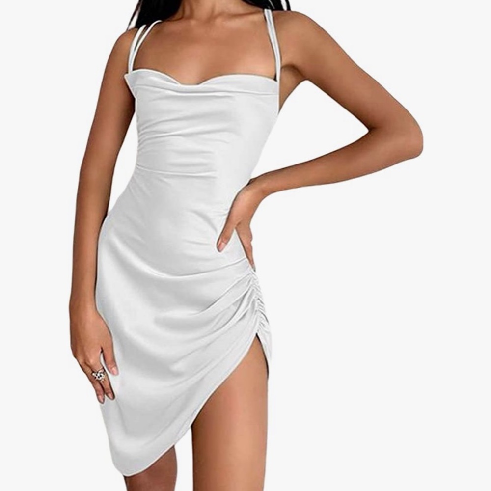 Gorgeous White Satin Dress